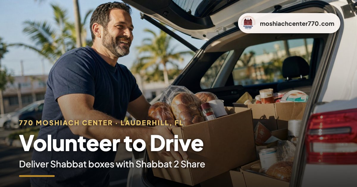 Volunteer to drive — Shabbat 2 Share